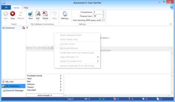 Advanced E-mail Verifier screenshot 8