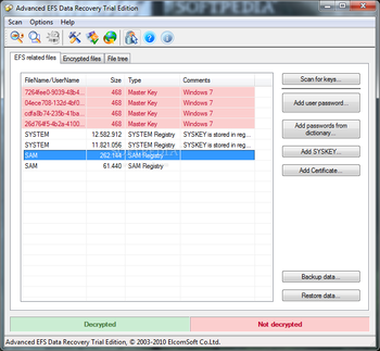 Advanced EFS Data Recovery screenshot