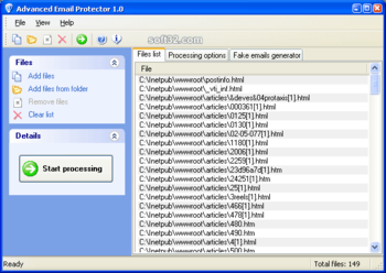 Advanced Email Protector screenshot