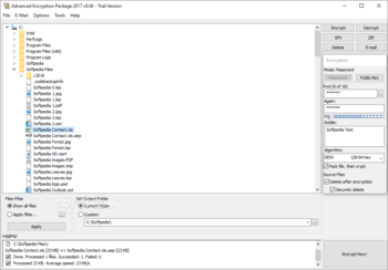 Advanced Encryption Package screenshot