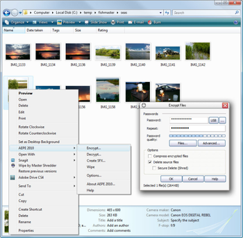 Advanced Encryption Plugin for Explorer screenshot