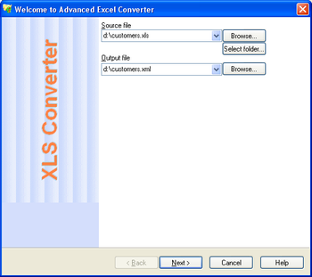 Advanced Excel Converter screenshot
