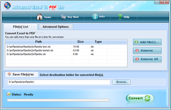 Advanced Excel to PDF screenshot