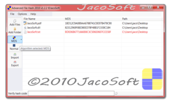 Advanced File Hash screenshot