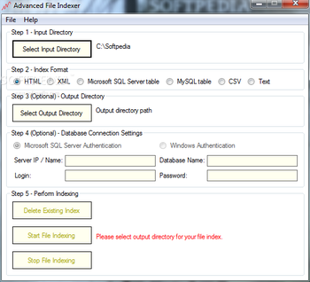 Advanced File Indexer screenshot
