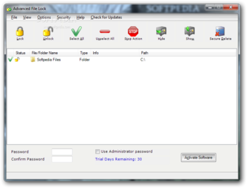 Advanced File Lock screenshot
