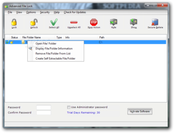 Advanced File Lock screenshot 2