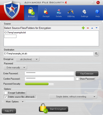 Advanced File Security screenshot