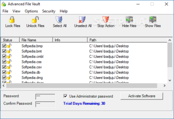 Advanced File Vault screenshot