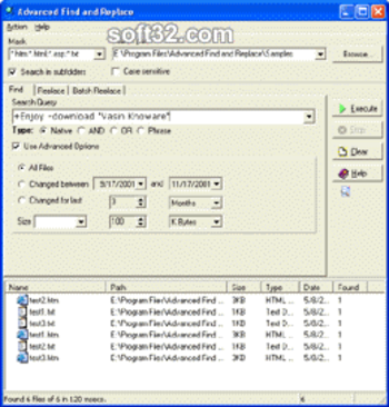 Advanced Find and Replace screenshot 2