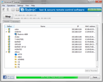 Advanced IP Scanner screenshot
