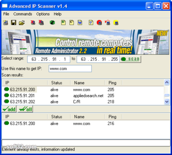 Advanced IP Scanner screenshot 2