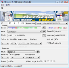 Advanced IPAddress Calculator screenshot