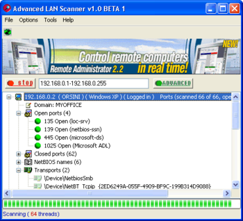 Advanced LAN Scanner screenshot