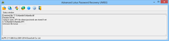 Advanced Lotus Password Recovery screenshot