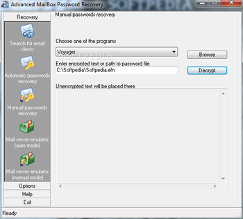 Advanced Mailbox Password Recovery screenshot