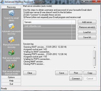 Advanced Mailbox Password Recovery screenshot 2