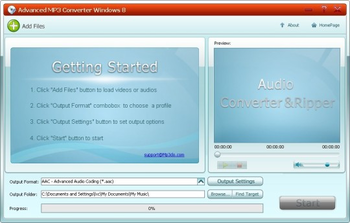 Advanced MP3 Converter Windows 8 screenshot