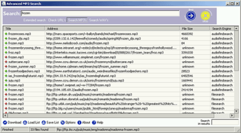 Advanced MP3 Search screenshot