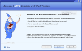 Advanced NTFS Undelete screenshot 3