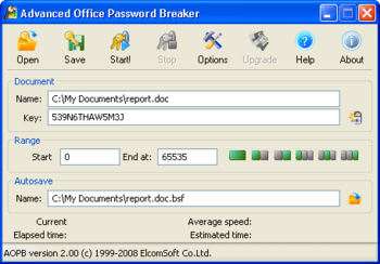 Advanced Office Password Breaker screenshot 2
