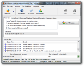 Advanced Office Password Recovery screenshot