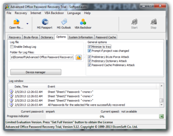 Advanced Office Password Recovery screenshot 4