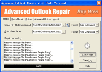 Advanced Outlook Repair screenshot 2