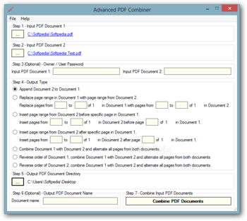 Advanced PDF Combiner screenshot