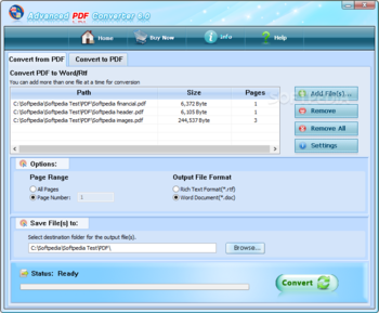 Advanced PDF Converter screenshot