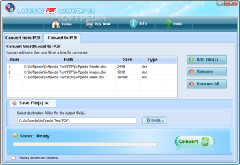 Advanced PDF Converter screenshot 2