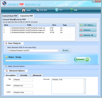 Advanced PDF Converter screenshot 3