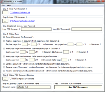 Advanced PDF Joiner screenshot