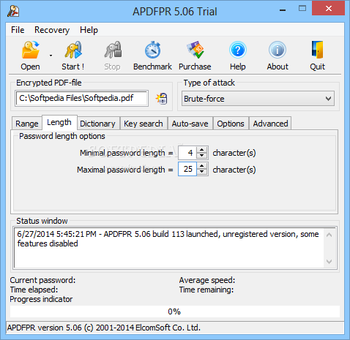 Advanced PDF Password Recovery screenshot 2