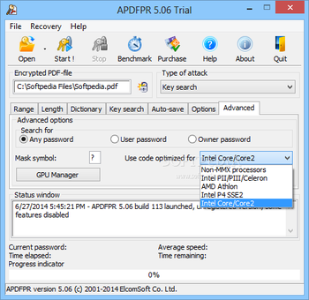 Advanced PDF Password Recovery screenshot 7