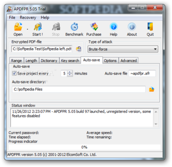 Advanced PDF Password Recovery Pro screenshot 4