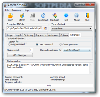 Advanced PDF Password Recovery Pro screenshot 6