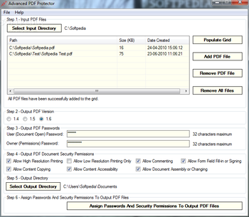 Advanced PDF Protector screenshot
