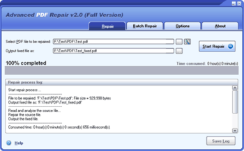 Advanced PDF Repair screenshot