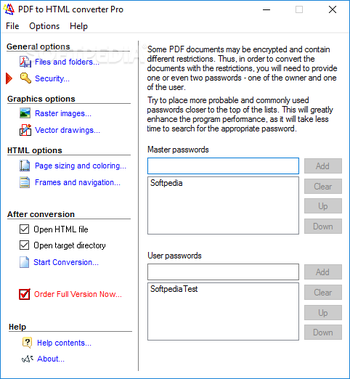 Advanced PDF to HTML converter screenshot 2