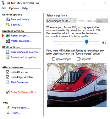 Advanced PDF to HTML converter screenshot 3