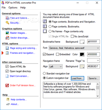 Advanced PDF to HTML converter screenshot 6