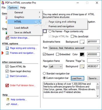 Advanced PDF to HTML converter screenshot 7