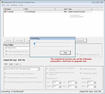 Advanced Pdf to Word Converter Free screenshot 2