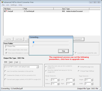 Advanced Pdf to Word Converter Free screenshot 3