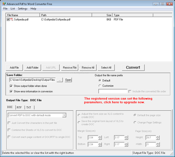 Advanced Pdf to Word Converter Free screenshot