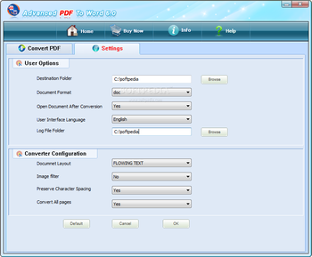 Advanced PDF To Word screenshot 2
