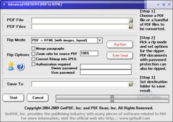 Advanced PDF2HTM (PDF to HTML) screenshot 3