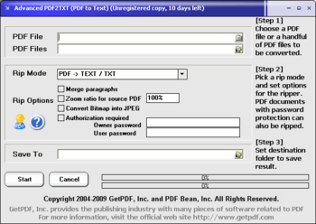Advanced PDF2TXT (PDF to Text) screenshot 2