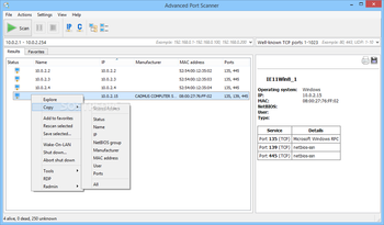 Advanced Port Scanner screenshot